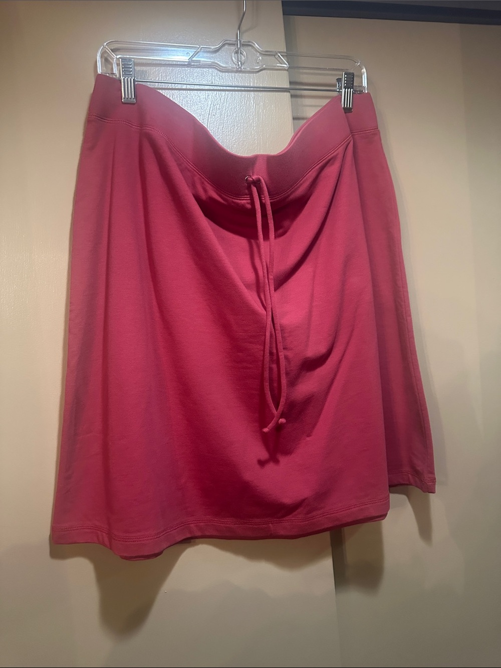 Women’s Drawstring Brick Red A-Line Skirt